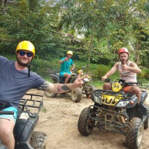 White water Rafting ATV Riding & Waterfall